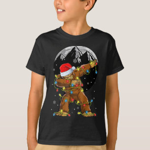 Camiseta Gran pie árbol de navidad de Santa Claus ilumina a