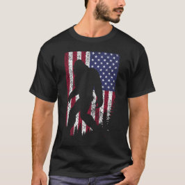 Camiseta Gran pie creo que Sasquatch Bandera estadounidense