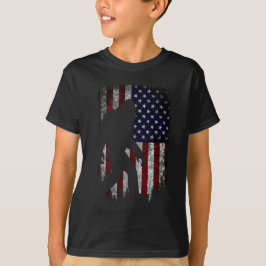 Camiseta Gran pie creo que Sasquatch Siluet bandera estadou