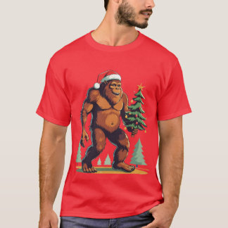 Camiseta Gran pie de árbol de navidad Santa Hat