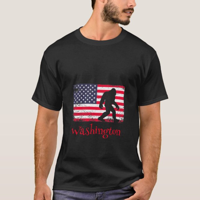 Camiseta Gran pie de playa estadounidense Washington (Anverso)