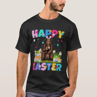 Camiseta Gran pie feliz Conejo de Pascua en Pascua Domingo 