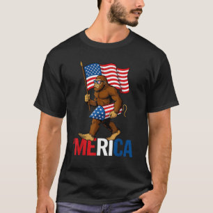 Camiseta Gran pie Merica fuegos artificiales Bandera estado