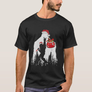 Camiseta Gran pie Santa Navidad Árbol divertida Navidad Sas