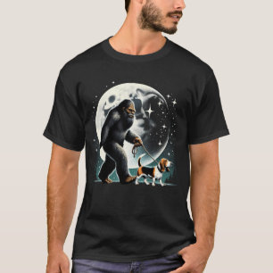 Camiseta Gran pie Sasquatch Basset Hound Walking Dog Lover