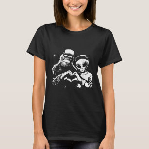 Camiseta Gran pie y ajeno corazón manos Funny Valentines Bi