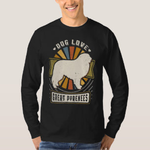 Camiseta Gran Pirineo Clásico Vintage Retro Perro