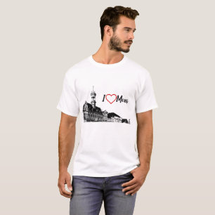 Camiseta Gran Plaza de la ciudad de Mons en Bélgica