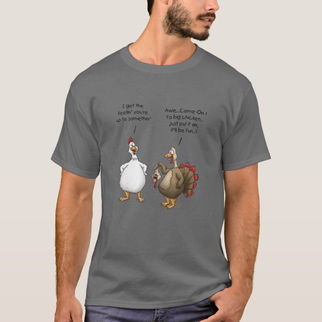 Camiseta Gran pollo en el Día de Acción de Gracias será div (Anverso)