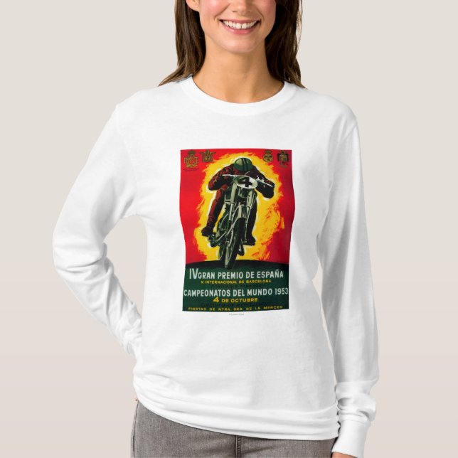 Camiseta Gran Premio de Espana Vintage PosterEurope (Anverso)