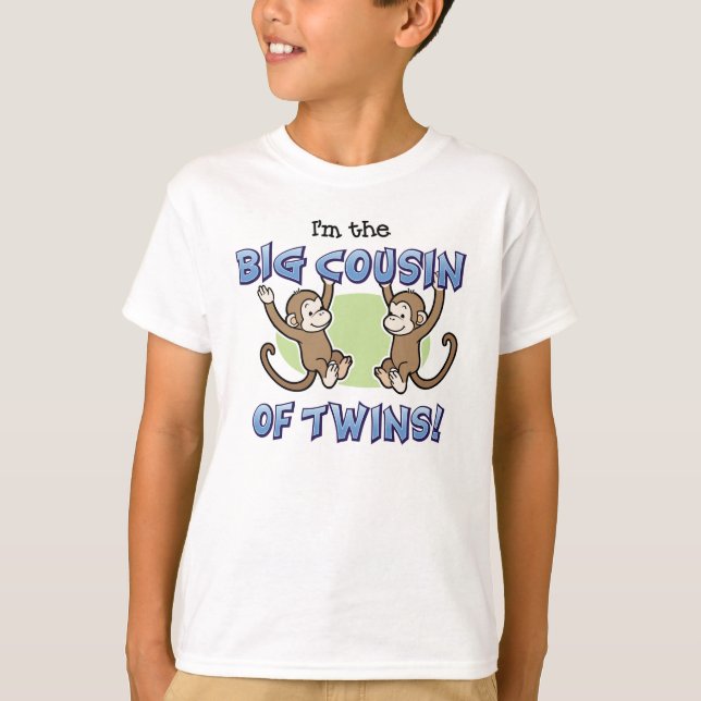 Camiseta Gran primo de la invitación de los monos gemelos (Anverso)