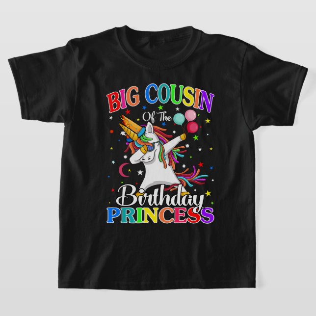 Camiseta Gran Primo De La Princesa De Cumpleaños Unicorn (Distribución)
