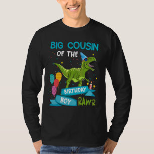 Camiseta Gran Primo Del Niño De Cumpleaños Rawr Rex Dinosau