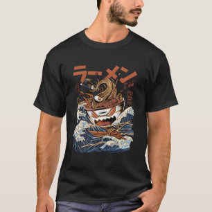 Camiseta Gran Ramen De La Comida Japonesa Kanagawa Kaiju Ka