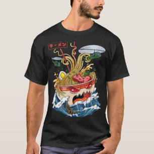 Camiseta Gran Ramen de la comida japonesa Kanagawa Kaiju Ra