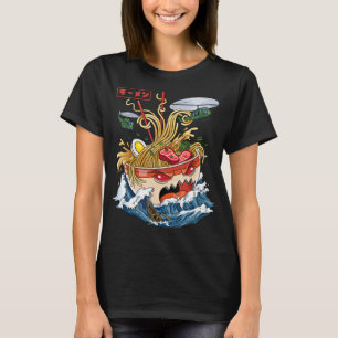 Camiseta Gran Ramen de la comida japonesa Kanagawa Kaiju Ra