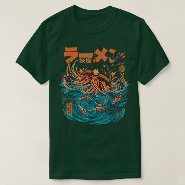 Camiseta Gran Ramen oscuro fuera de Kanagawa Ramen Monster  (Diseño del anverso)