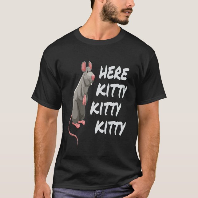 Camiseta Gran Rata Llamando Gato Kitty (Anverso)