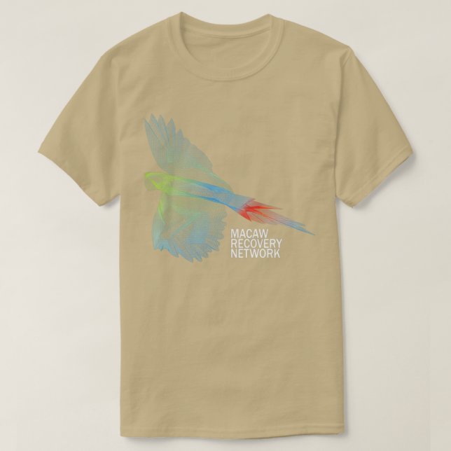 Camiseta Gran Red de Recuperación de Macaw Impresión de Mac (Diseño del anverso)
