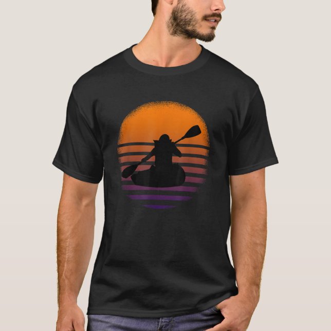 Camiseta Gran regalo de Kayaker Silhouette Kayak Paddle (Anverso)