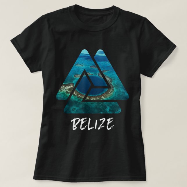 Camiseta Gran regalo de viaje de Belice Blue Hole (Diseño del anverso)