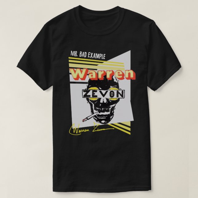 Camiseta Gran regalo Warren Art Zevon Regalo para ventilado (Diseño del anverso)