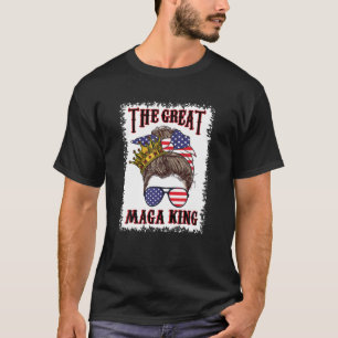 Camiseta "Gran Rey De Maga" 4 De Julio Desordenado Bun USA 