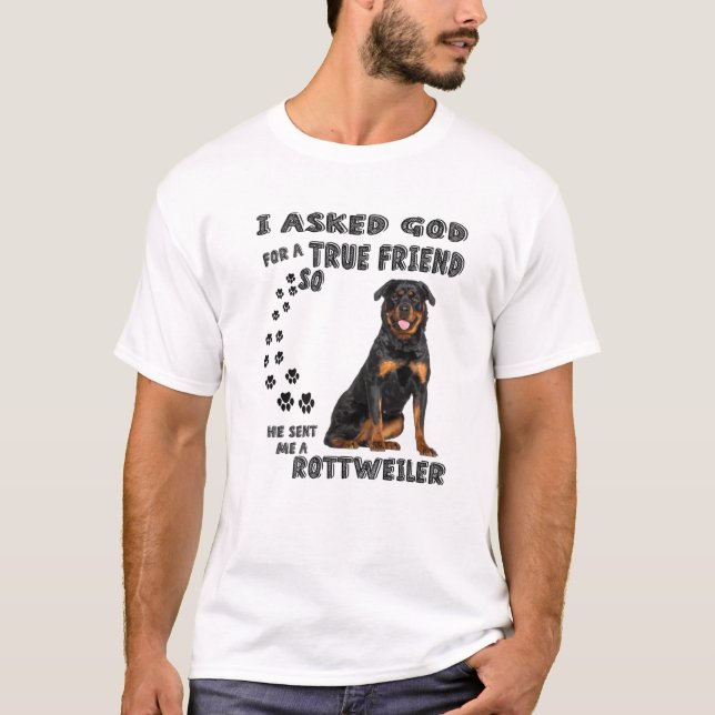 Camiseta Gran Rottweiler diciendo que mamá, papá vestido, c (Anverso)