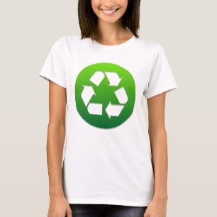 Camiseta Gran Rótulo de reciclaje verde