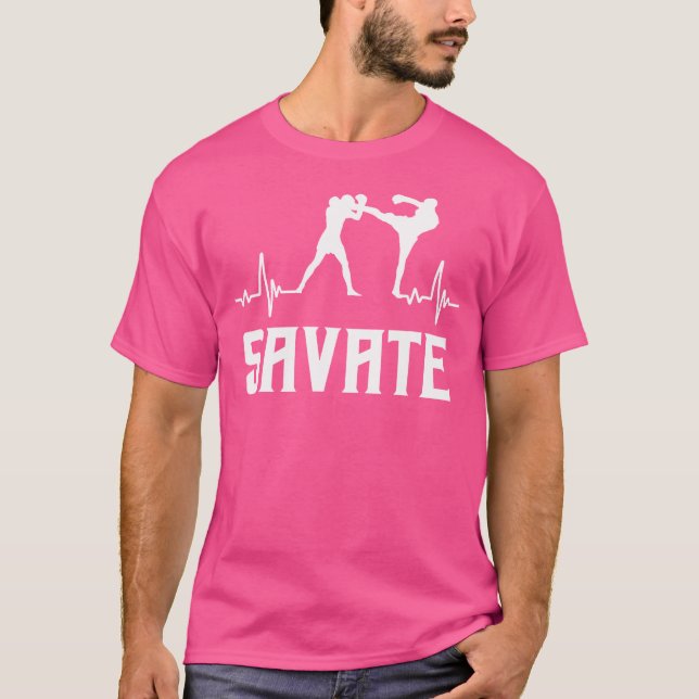 Camiseta Gran Savage Boxing Heartbeat Kick Mma Kickboxing (Anverso)
