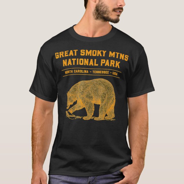Camiseta Gran Shirt de Montañas Smoky - Parque Nacional _1  (Anverso)