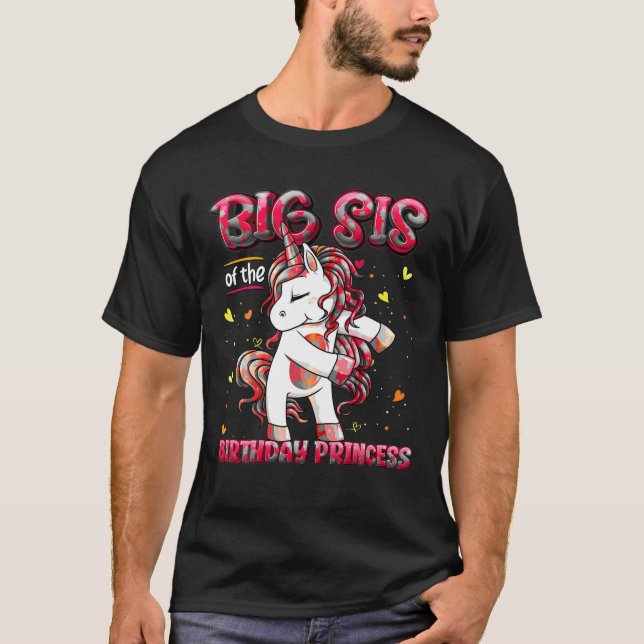 Camiseta Gran Sis De La Princesa De Cumpleaños Floreciendo  (Anverso)