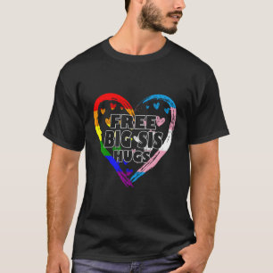 Camiseta Gran Sis Gratis Abrazos Con Arcoiris Y Fla Transgé