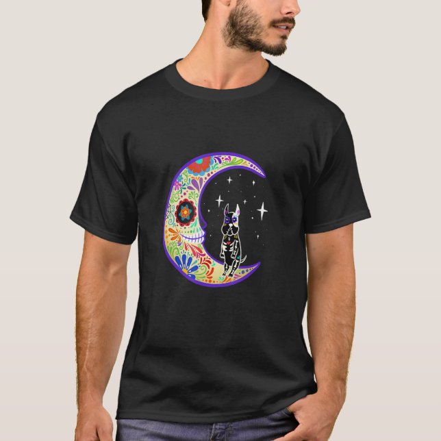 Camiseta Gran Skeleton Dane Dia De Los Muertos (Anverso)