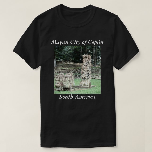 Camiseta Gran Sol Señor AD426 Ruinas Mayas Foto Antigua (Diseño del anverso)