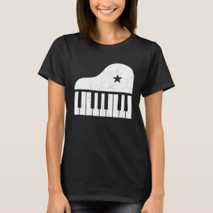 Camiseta Gran Spinet Piano Player Design Simple Grunge Pia