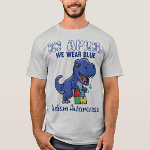 Camiseta Gran T-Rex En Abril Usamos Conciencia Del Autismo
