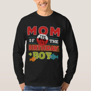 Camiseta Gran tema pesquero mamá del niño cumpleaños