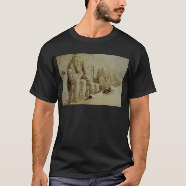 Camiseta Gran templo Aboo Simbel de David Roberts (Anverso)