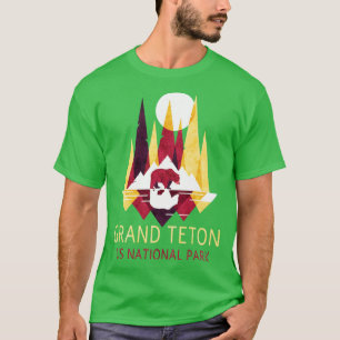 Camiseta Gran Teton Parque Nacional Estadounidense Camping 