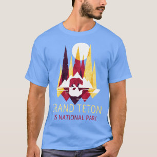 Camiseta Gran Teton Parque Nacional Estadounidense Camping