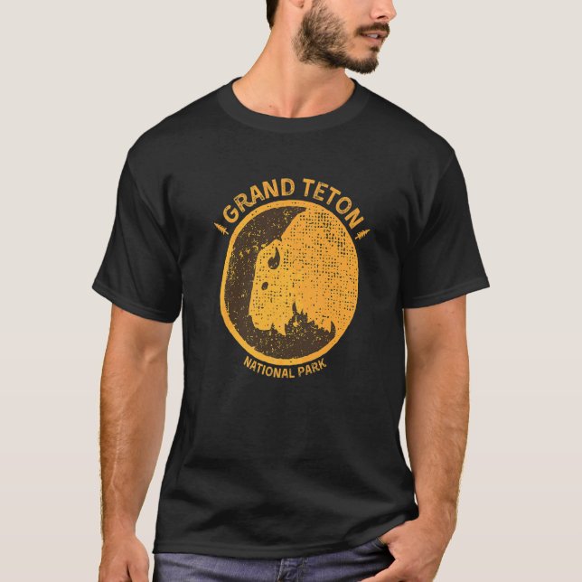 Camiseta Gran Teton Wyoming Parque Nacional Bison (Anverso)