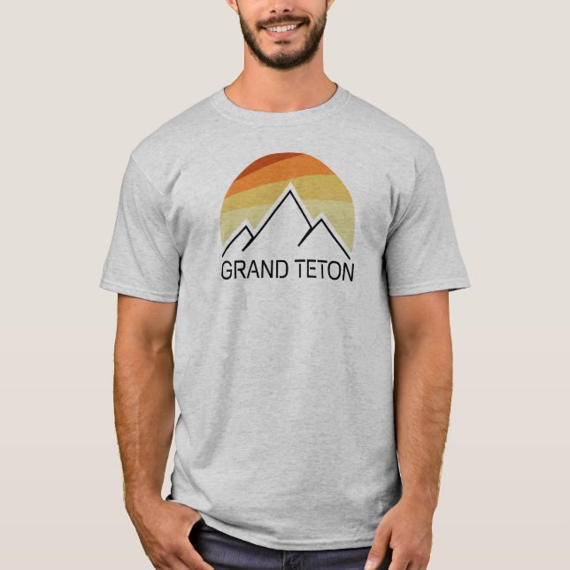Camiseta Gran Teton Wyoming Retro (Anverso)