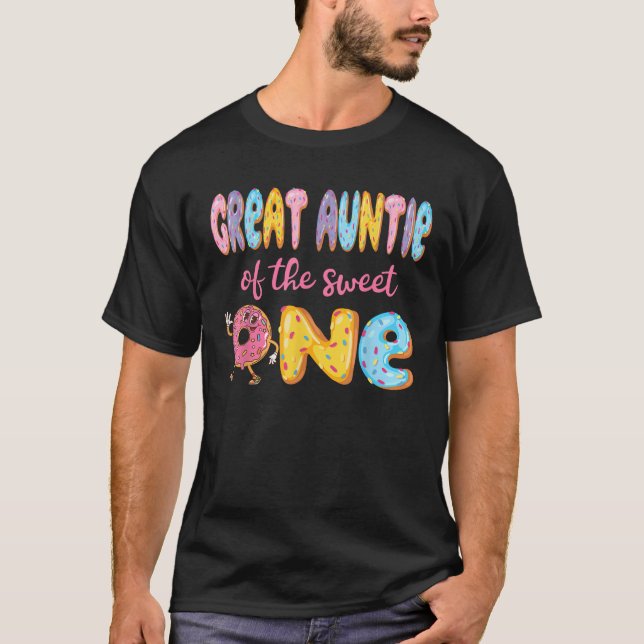 Camiseta Gran Tía De Los Dulces Un Gracioso Primer Cumpleañ (Anverso)