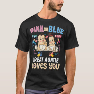 Camiseta Gran tía rosa o azul te ama mejor que nunca