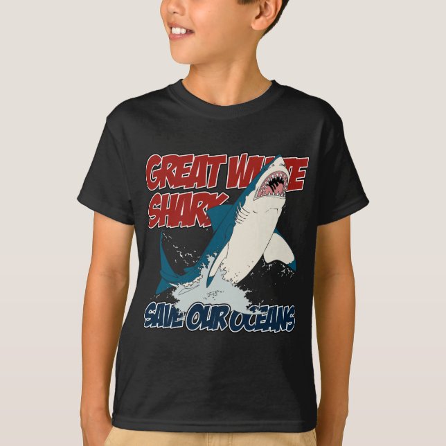 Camiseta Gran tiburón blanco (Anverso)