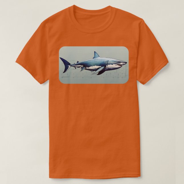 Camiseta Gran tiburón blanco (Diseño del anverso)