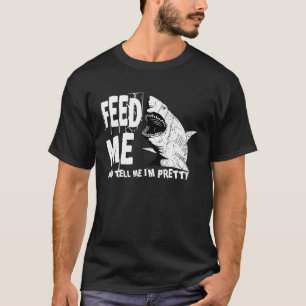 Camiseta Gran tiburón blanco alimentarme con el mayor depre