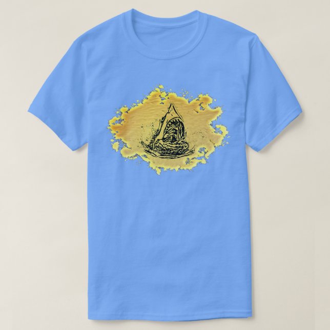 Camiseta Gran tiburón blanco colorido tiburón depredador ti (Diseño del anverso)
