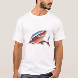 Camiseta Gran tiburón blanco del cromo